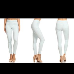 Mint moto jeggings